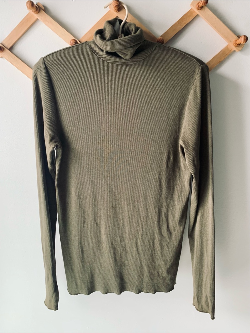 Polo by Ralph Lauren Olive Green ribbed Turtleneck Sweater - women